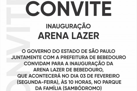 Prefeitura e Governo do Estado inauguram Arena Lazer de Bebedouro